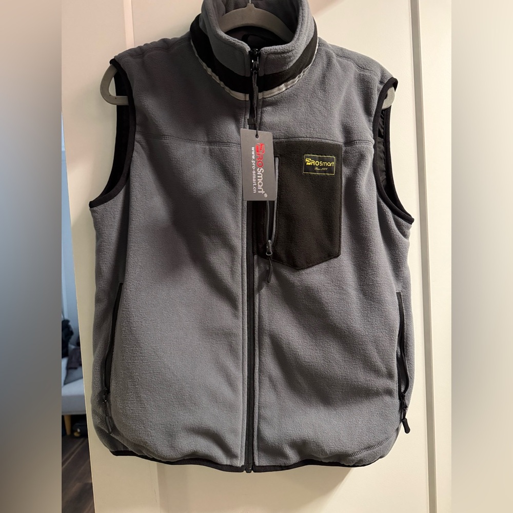PROSmart Men’s Charcoal and Black Fleece Heated Vest